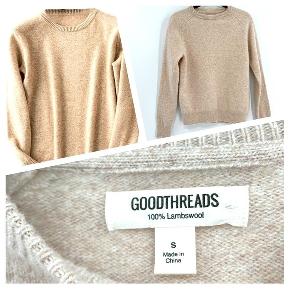Goodthreads Women's Classic Sweater 100% Lambswool  Crew Neck Knit Sweater Sz S - Picture 1 of 10